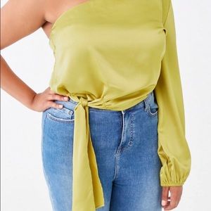 Forever 21 Plus One-Shoulder Crop Top 1X